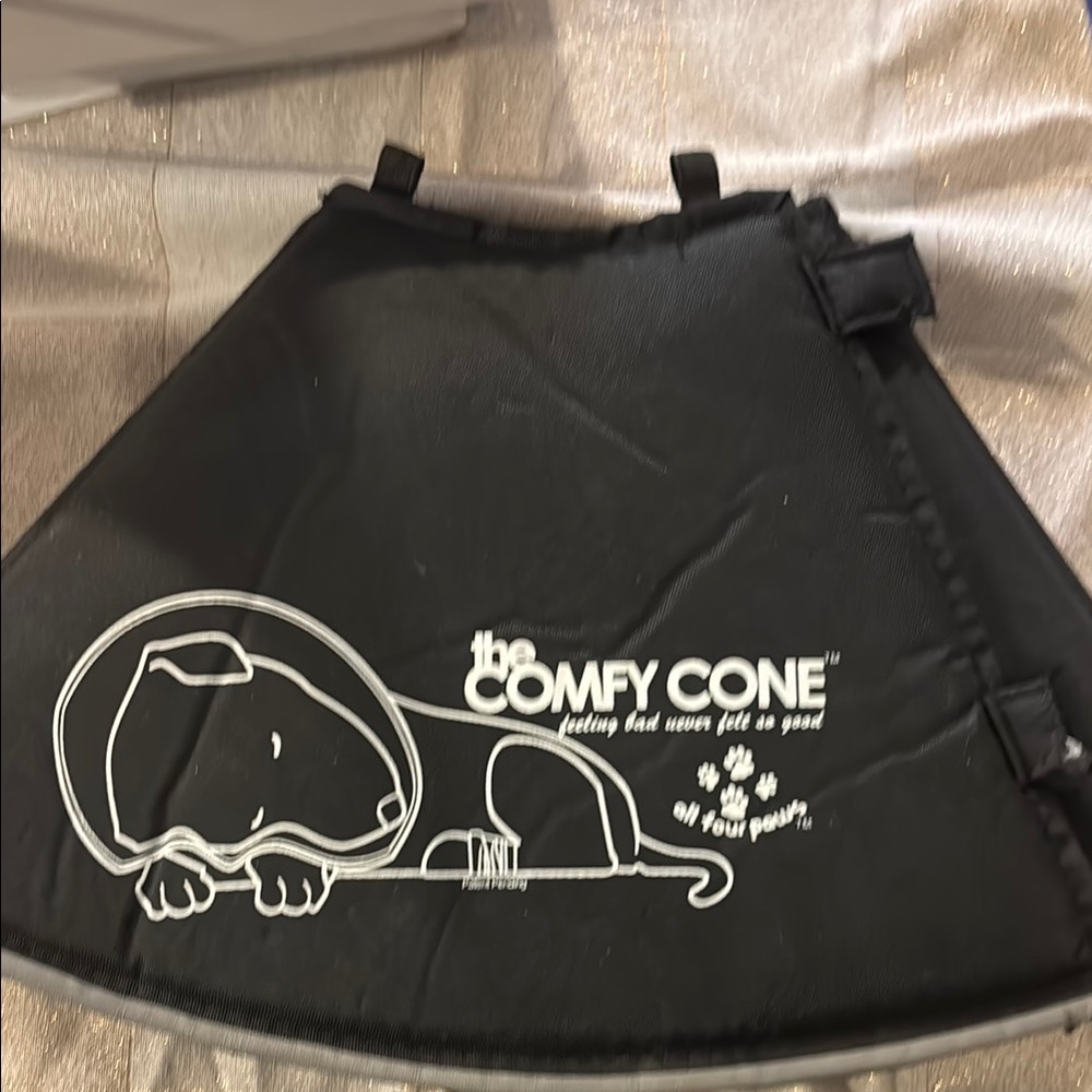 The Comfy Cone Black Pet Recovery Collar